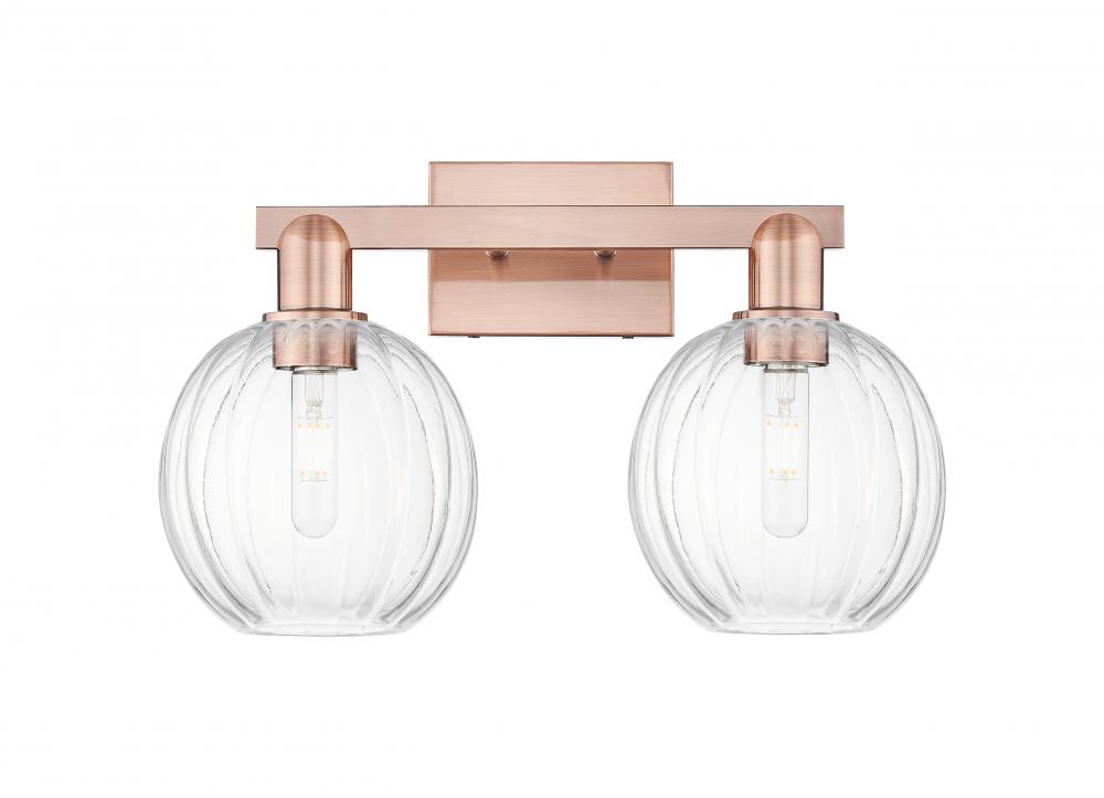 Preston - 2 Light - 16 inch - Satin Gold - Bath Vanity Light