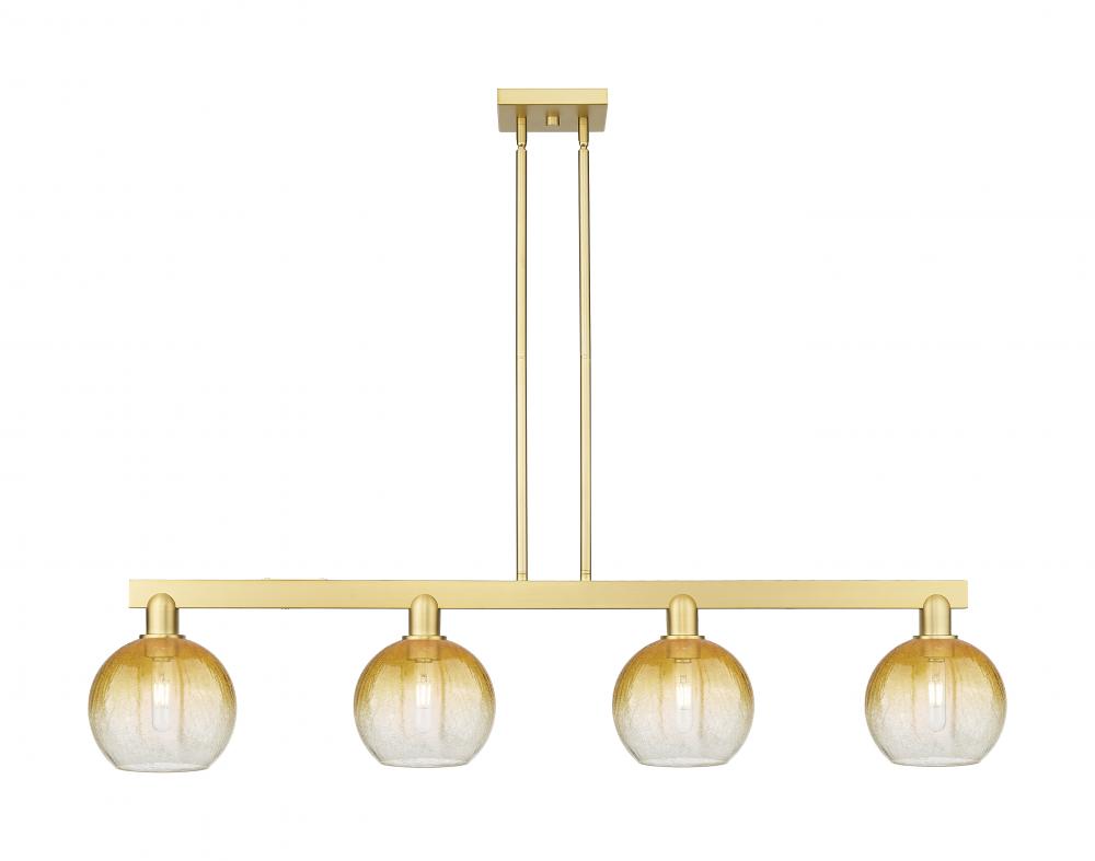 Brookhaven Globe - 4 Light - 48 inch - Satin Gold - Cord hung - Island Light