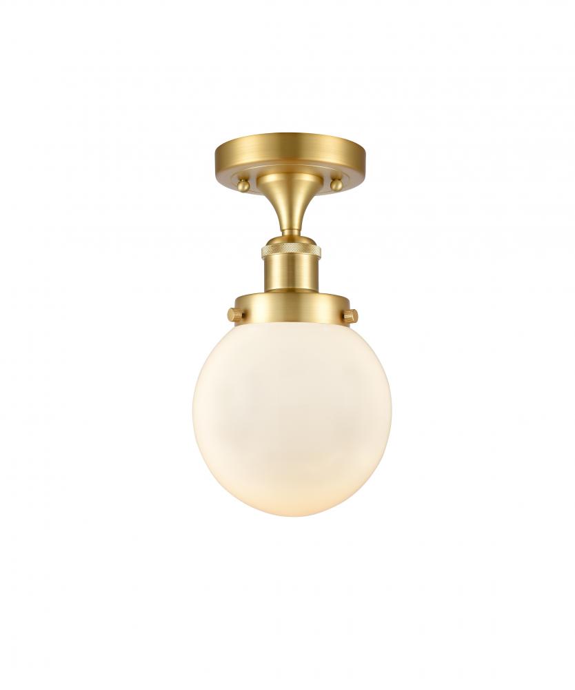 Beacon - 1 Light - 6 inch - Satin Gold - Flush Mount