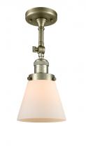 Innovations Lighting 201F-AB-G61 - Cone - 1 Light - 6 inch - Antique Brass - Semi-Flush Mount