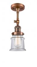 Innovations Lighting 201F-AC-G182S - Canton - 1 Light - 5 inch - Antique Copper - Adjustable Semi-Flush Mount