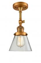 Innovations Lighting 201F-BB-G62 - Cone - 1 Light - 6 inch - Brushed Brass - Adjustable Semi-Flush Mount