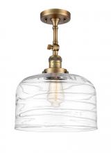 Innovations Lighting 201F-BB-G713-L - Bell - 1 Light - 12 inch - Brushed Brass - Adjustable Semi-Flush Mount