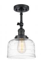 Innovations Lighting 201F-BK-G713 - Bell - 1 Light - 8 inch - Matte Black - Adjustable Semi-Flush Mount