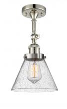 Innovations Lighting 201F-PN-G44 - Cone - 1 Light - 8 inch - Polished Nickel - Adjustable Semi-Flush Mount