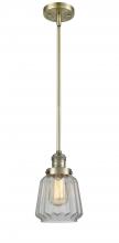 Innovations Lighting 201S-AB-G142 - Chatham - 1 Light - 7 inch - Antique Brass - Stem Hung - Mini Pendant