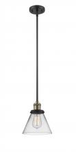 Innovations Lighting 201S-BAB-G42 - Cone - 1 Light - 8 inch - Black Antique Brass - Stem Hung - Mini Pendant