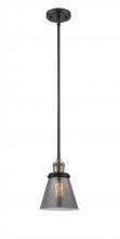 Innovations Lighting 201S-BAB-G63 - Cone - 1 Light - 6 inch - Black Antique Brass - Stem Hung - Mini Pendant