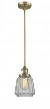 Innovations Lighting 201S-BB-G142 - Chatham - 1 Light - 7 inch - Brushed Brass - Stem Hung - Mini Pendant