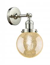 Innovations Lighting 203-PN-G208-6 - Beacon - 1 Light - 6 inch - Polished Nickel - Adjustable Sconce