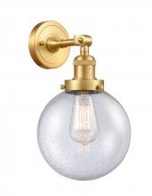 Innovations Lighting 203-SG-G204-8 - Beacon - 1 Light - 8 inch - Satin Gold - Adjustable Sconce