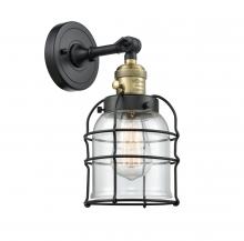Innovations Lighting 203SW-BAB-G52-CE - Bell Cage - 1 Light - 6 inch - Black Antique Brass - Adjustable Sconce