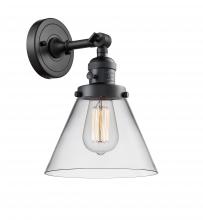Innovations Lighting 203SW-BK-G42-LED - Cone - 1 Light - 8 inch - Matte Black - Adjustable Sconce