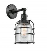 Innovations Lighting 203SW-BK-G54-CE - Bell Cage - 1 Light - 6 inch - Matte Black - Adjustable Sconce
