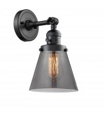 Innovations Lighting 203SW-BK-G63-LED - Cone - 1 Light - 6 inch - Matte Black - Adjustable Sconce