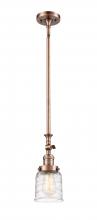 Innovations Lighting 206-AC-G513 - Bell - 1 Light - 5 inch - Antique Copper - Stem Hung - Adjustable Mini Pendant