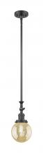 Innovations Lighting 206-OB-G208-6 - Beacon - 1 Light - 6 inch - Oil Rubbed Bronze - Stem Hung - Adjustable Mini Pendant