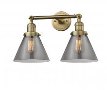 Innovations Lighting 208-BB-G43 - Cone - 2 Light - 18 inch - Brushed Brass - Adjustable Bath Vanity Light