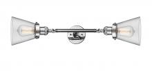 Innovations Lighting 208L-PC-G62-LED - Cone - 2 Light - 6 inch - Polished Chrome - Adjustable Bath Vanity Light