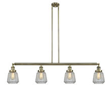 Innovations Lighting 214-AB-G142 - Chatham - 4 Light - 51 inch - Antique Brass - Stem Hung - Island Light