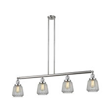 Innovations Lighting 214-SN-G142 - Chatham - 4 Light - 51 inch - Brushed Satin Nickel - Stem Hung - Adjustable Island Light