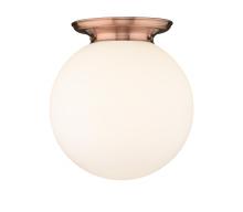 Innovations Lighting 221-1F-AC-G201-16 - Beacon - 1 Light - 16 inch - Antique Copper - Flush Mount