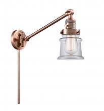 Innovations Lighting 237-AC-G182S - Canton - 1 Light - 8 inch - Antique Copper -Adjustable Swing Arm
