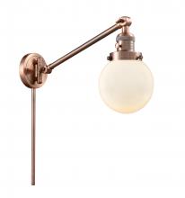 Innovations Lighting 237-AC-G201-6 - Beacon - 1 Light - 6 inch - Antique Copper -Adjustable Swing Arm