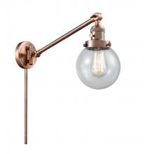Innovations Lighting 237-AC-G204-6 - Beacon - 1 Light - 6 inch - Antique Copper -Adjustable Swing Arm