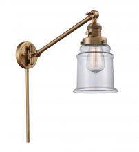 Innovations Lighting 237-BB-G182 - Canton - 1 Light - 8 inch - Brushed Brass -Adjustable Swing Arm