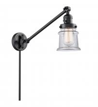 Innovations Lighting 237-BK-G182S - Canton - 1 Light - 8 inch - Matte Black -Adjustable Swing Arm