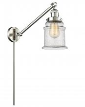 Innovations Lighting 237-SN-G184 - Canton - 1 Light - 8 inch - Brushed Satin Nickel -Adjustable Swing Arm