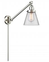 Innovations Lighting 237-SN-G62 - Cone - 1 Light - 8 inch - Brushed Satin Nickel -Adjustable Swing Arm