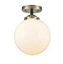 Innovations Lighting 284-1C-BAB-G201-8 - Beacon - 1 Light - 8 inch - Black Antique Brass - Semi-Flush Mount