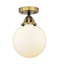 Innovations Lighting 288-1C-BAB-G201-8 - Beacon - 1 Light - 8 inch - Black Antique Brass - Semi-Flush Mount