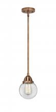 Innovations Lighting 288-1S-AC-G202-6 - Beacon - 1 Light - 6 inch - Antique Copper - Cord hung - Mini Pendant