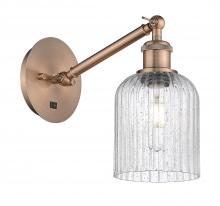 Innovations Lighting 317-1W-AC-G559-5SDY - Bridal Veil - 1 Light - 5 inch - Antique Copper - Adjustable Sconce