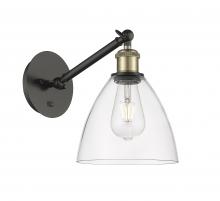 Innovations Lighting 317-1W-BAB-GBD-752 - Bristol - 1 Light - 8 inch - Black Antique Brass - Adjustable Sconce