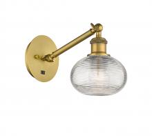Innovations Lighting 317-1W-BB-G555-6CL - Ithaca - 1 Light - 6 inch - Brushed Brass - Adjustable Sconce