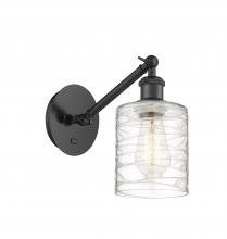 Innovations Lighting 317-1W-BK-G1113 - Cobbleskill - 1 Light - 5 inch - Matte Black - Adjustable Sconce