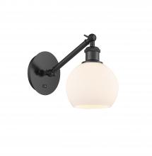 Innovations Lighting 317-1W-BK-G121-6 - Athens - 1 Light - 6 inch - Matte Black - Adjustable Sconce