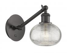 Innovations Lighting 317-1W-OB-G555-6CL - Ithaca - 1 Light - 6 inch - Oil Rubbed Bronze - Adjustable Sconce