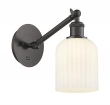 Innovations Lighting 317-1W-OB-G559-5GWH - Bridal Veil - 1 Light - 5 inch - Oil Rubbed Bronze - Adjustable Sconce