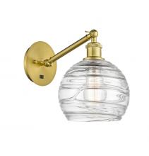 Innovations Lighting 317-1W-SG-G1213-8 - Athens Deco Swirl - 1 Light - 8 inch - Satin Gold - Adjustable Sconce