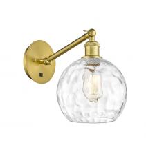 Innovations Lighting 317-1W-SG-G1215-8 - Athens Water Glass - 1 Light - 8 inch - Satin Gold - Adjustable Sconce