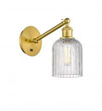 Innovations Lighting 317-1W-SG-G559-5CL - Bridal Veil - 1 Light - 5 inch - Satin Gold - Adjustable Sconce
