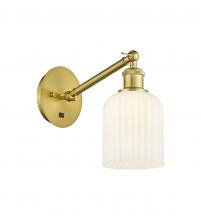 Innovations Lighting 317-1W-SG-G559-5GWH - Bridal Veil - 1 Light - 5 inch - Satin Gold - Adjustable Sconce