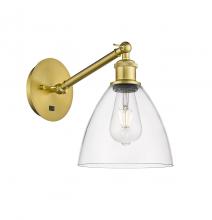 Innovations Lighting 317-1W-SG-GBD-752 - Bristol - 1 Light - 8 inch - Satin Gold - Adjustable Sconce