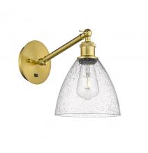 Innovations Lighting 317-1W-SG-GBD-754 - Bristol - 1 Light - 8 inch - Satin Gold - Adjustable Sconce