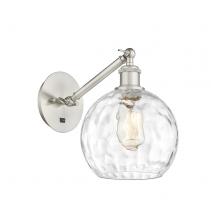 Innovations Lighting 317-1W-SN-G1215-8 - Athens Water Glass - 1 Light - 8 inch - Brushed Satin Nickel - Adjustable Sconce